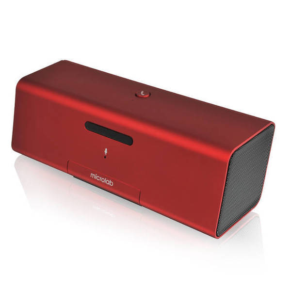 Microlab SP-MD212RD MD212 Wireless Bluetooth Portable Stereo Speaker MD212RED